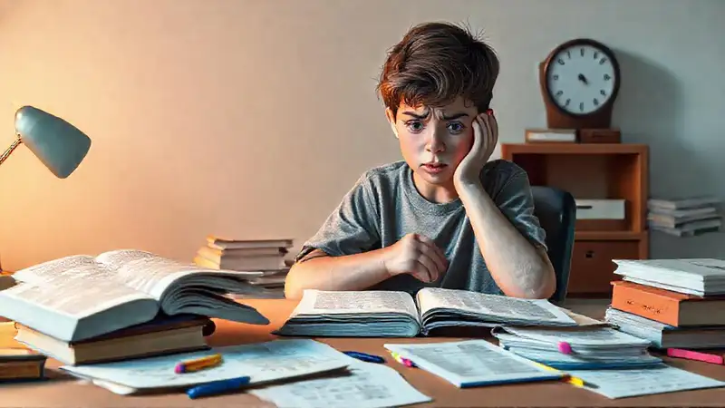 Estudiante estudiando