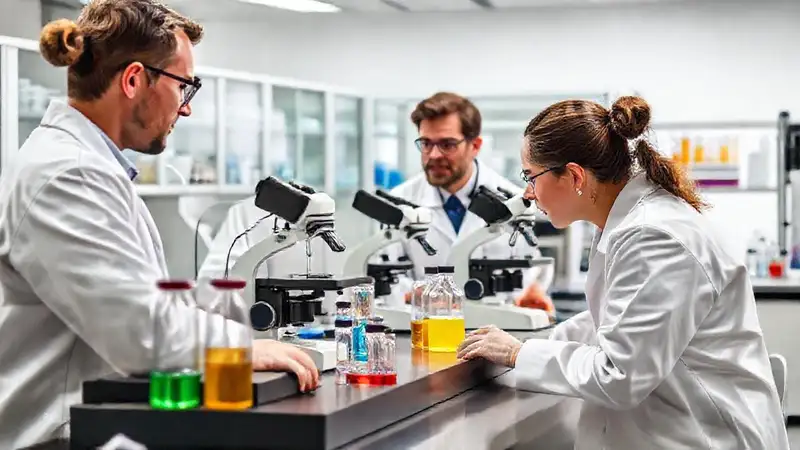 Científicos investigando en laboratorio moderno