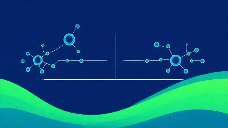 Equilibrio químico entre moléculas en balance dinámico