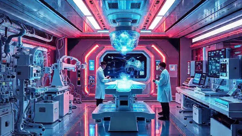 Laboratorio futurista de ingeniería biomédica avanzada
