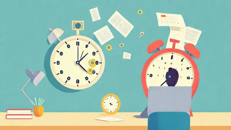 Reloj, calendario y trabajo en movimiento