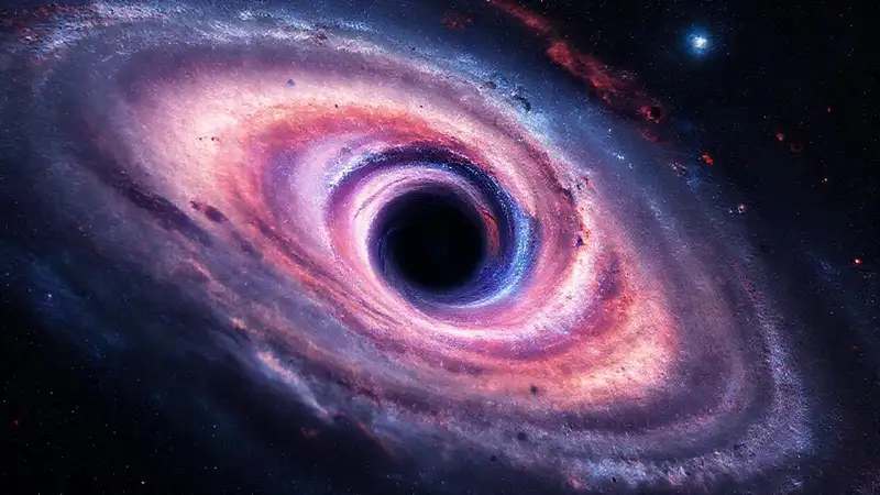 Agujero negro gigante en galaxia con disco